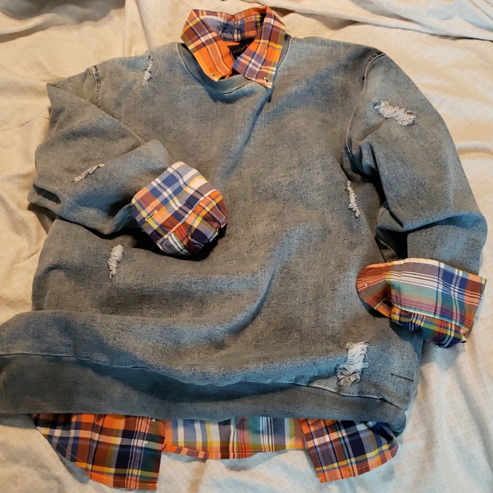 Unisex denim sweatshirt